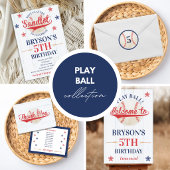 Play Ball Baseball Birthday Wish List Card エンクロージャーカード