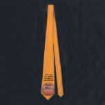 Play Ball Basketball Humor ネクタイ<br><div class="desc">Hold Onto Your Hoops, The Balls Are Coming. Basketball office tie humor. Play ball in black typography against orange basketball. Orange color background. Original quote 2012 and photography © TamiraZDesigns.</div>