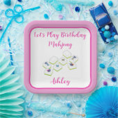 Play Birthday Mahjong PERSONALIZE ペーパープレート (パーティー)