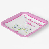 Play Birthday Mahjong PERSONALIZE ペーパープレート (傾斜あり)