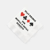Play Bridge For Mental Social Benefits Card Suits 縁ありカクテルナプキン (角)
