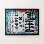 Play Clarinet - Funny Vintage Ad ジグソーパズル (横)