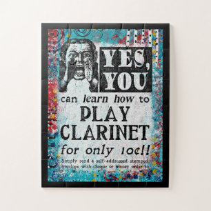 Play Clarinet - Funny Vintage Ad ジグソーパズル