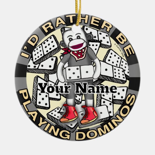 Play Dominos  ornament セラミックオーナメント (正面)