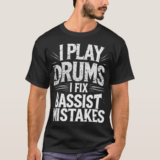 Play Drums Percussionist Drummer Marching Band Tシャツ (正面)