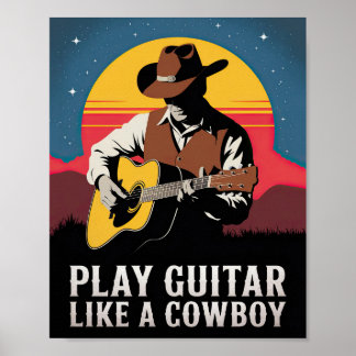 Play Guitar Like a Cowboy ポスター