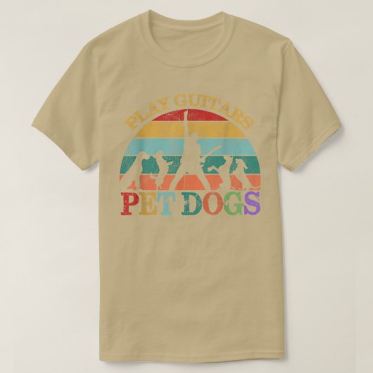 Play Guitars Player Pet Dogs Tees Funny Guitar Mus Tシャツ (デザイン正面)