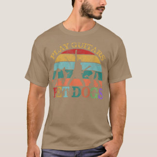 Play Guitars Player Pet Dogs Tees Funny Guitar Mus Tシャツ