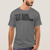 Play hard play smart play together boy tシャツ (正面)
