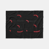 Play Hard Pray Hard Youth Boy Christian Baseball J フリースブランケット (正面(横))