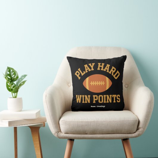 Play Hard, Win Points  Retro Game Day Sports  クッション (椅子)