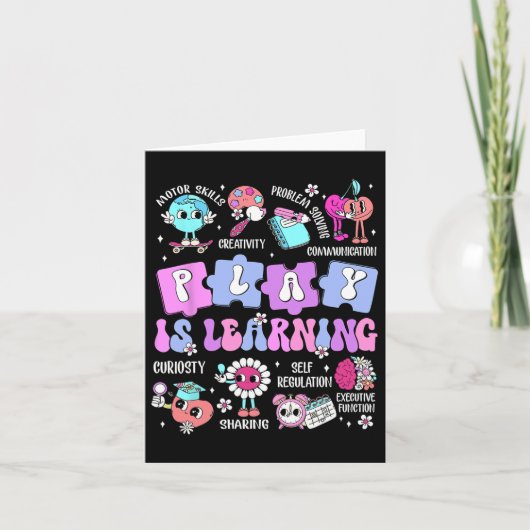 Play Is Learning Teacher First Day Of School Back  カード (正面)