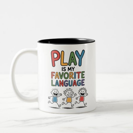 Play Is My Favorite Language ツートーンマグカップ (左)
