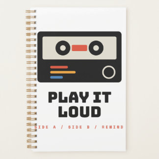 Play It Loud レトロカセットミュージック ゴールドスパイラルプランナー プランナー手帳
