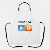 "Play Life / Pause Doubt" music and life lover  エプロン (正面)