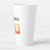 "Play Life / Pause Doubt" music and life lover  カフェラテマグ (正面)