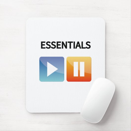 "Play Life / Pause Doubt" music and life lover  マウスパッド (マウス)