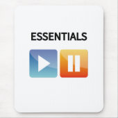 "Play Life / Pause Doubt" music and life lover  マウスパッド (正面)