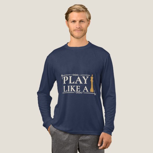 Play Like a King – Power Strategy Quote - Style B トライブレンドＴシャツ (正面全体)
