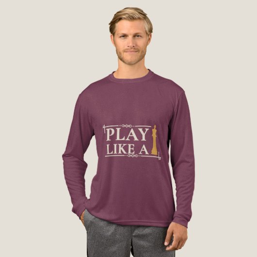Play Like a King – Power Strategy Quote - Style B トライブレンドＴシャツ (正面全体)