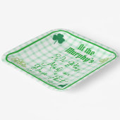 Play Mahjong Days End Y Watercolor Shamrocks ペーパープレート (傾斜あり)