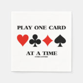 Play One Card At A Time Four Card Suits スタンダードカクテルナプキン (正面)