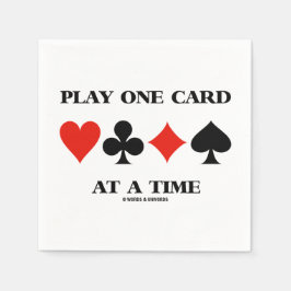 Play One Card At A Time Four Card Suits スタンダードカクテルナプキン