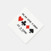 Play One Card At A Time Four Card Suits スタンダードカクテルナプキン (角)