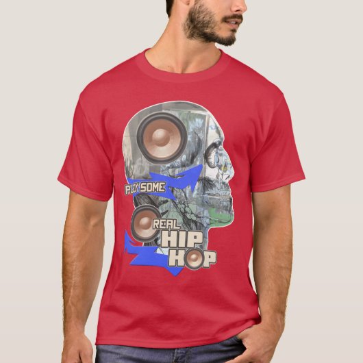 Play some real Hip Hop music DJ MC Rapper Bboy art Tシャツ (正面)