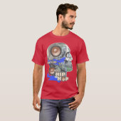 Play some real Hip Hop music DJ MC Rapper Bboy art Tシャツ (正面フル)