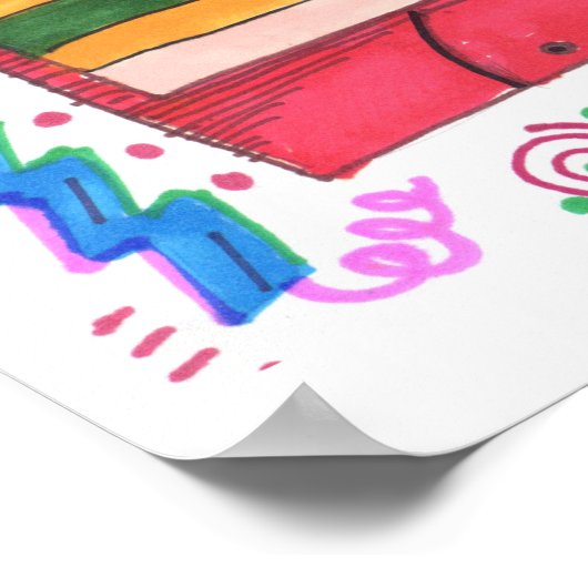 Play Something Cool Fun Music Mixtape Art  ポスター (角)