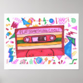 Play Something Cool Fun Music Mixtape Art ポスター (正面)