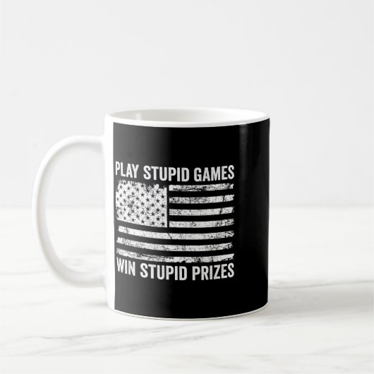 Play Stud Games Win Stud Prizes - Sarcastic Usa Fl コーヒーマグカップ (左)