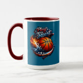 Play With Heart Basketball Motivational Combo Mug マグカップ (左)