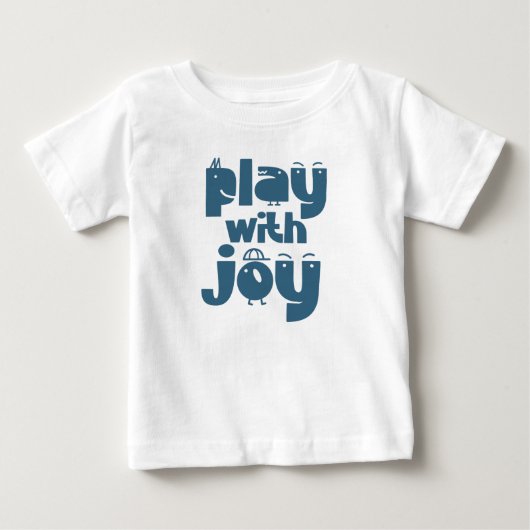 Play With Joy Cute Animal ベビーTシャツ (正面)