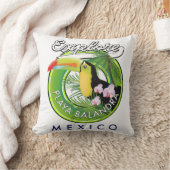Playa Balandra Mexicoレトロロゴ クッション (ブランケット)