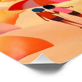 Playa de Paraguas: Paisaje Folk y Naive Colorido ポスター (コーナー)