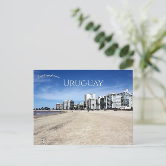 Playa de Pocitos, Montevideo, Uruguay ポストカード (スタンド正面)