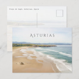 Playa de Xagó, Asturias, Spain Coastal Travel ポストカード