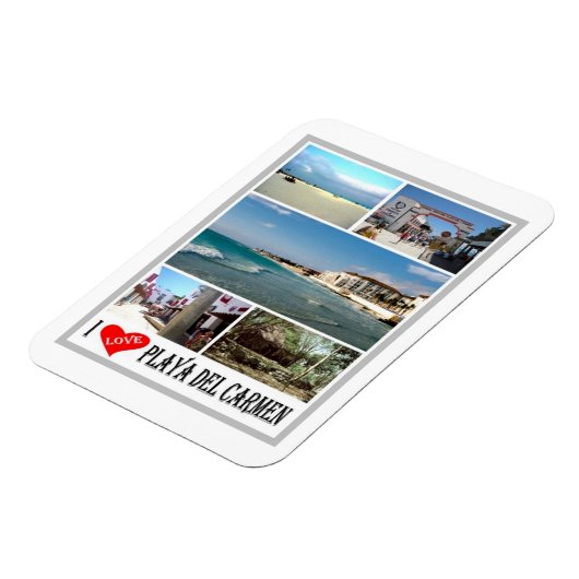 Playa Del Carmen – メキシコ – 大好き –  マグネット (左側)