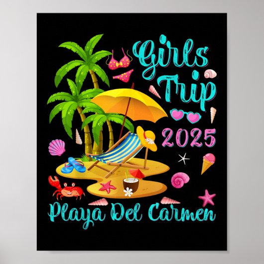 Playa Del Carmen Beach Mexico Summer Girls Trip 20 ポスター (正面)