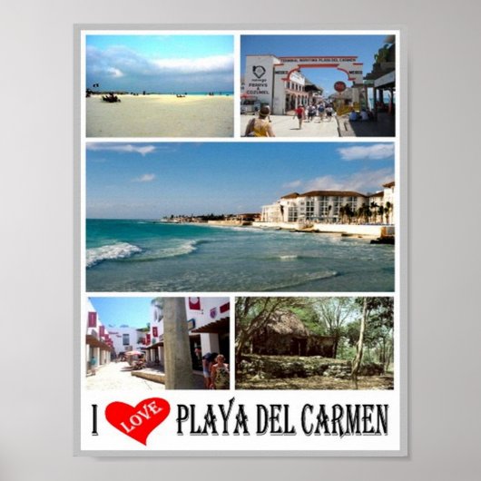 Playa Del Carmen - Mexico - I Love - ポスター (正面)