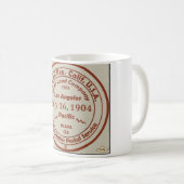 Playa del Reyの郵便局1904のゴム印 コーヒーマグカップ (正面右)