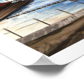 Playa del Rey Lagoon.水彩画byジェン通り ポスター (角)