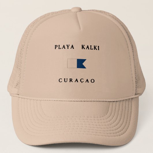 Playa Kalkiクラサオ島のアルファ飛び込みの旗 キャップ (正面)