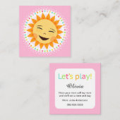 Playdateのお母さんのテレホンカード コーリングカード (正面/裏面)