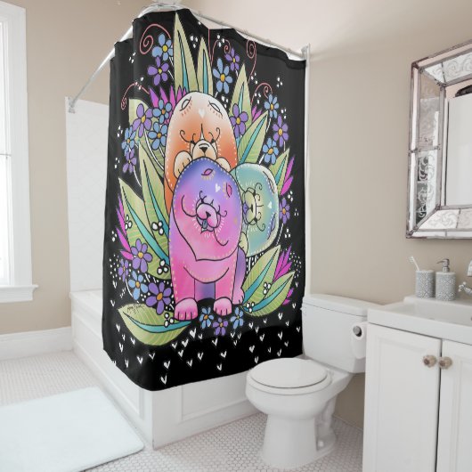 PLAYDATEの食事を-シャワー・カーテン結合しますか、または表示して下さい シャワーカーテン (インサイチュ)