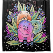 PLAYDATEの食事を-シャワー・カーテン結合しますか、または表示して下さい シャワーカーテン (正面)