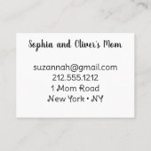 Playdate Mommy通話カード コーリングカード (裏面)