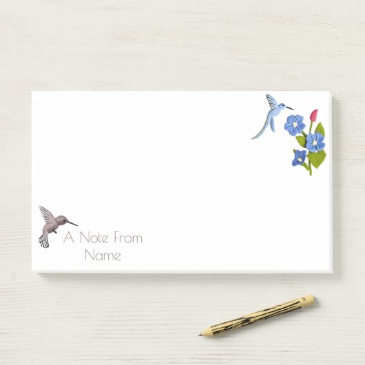 Playdoh Hummingbirdパーソナライズされた投稿の投稿 ポストイット (デスク)
